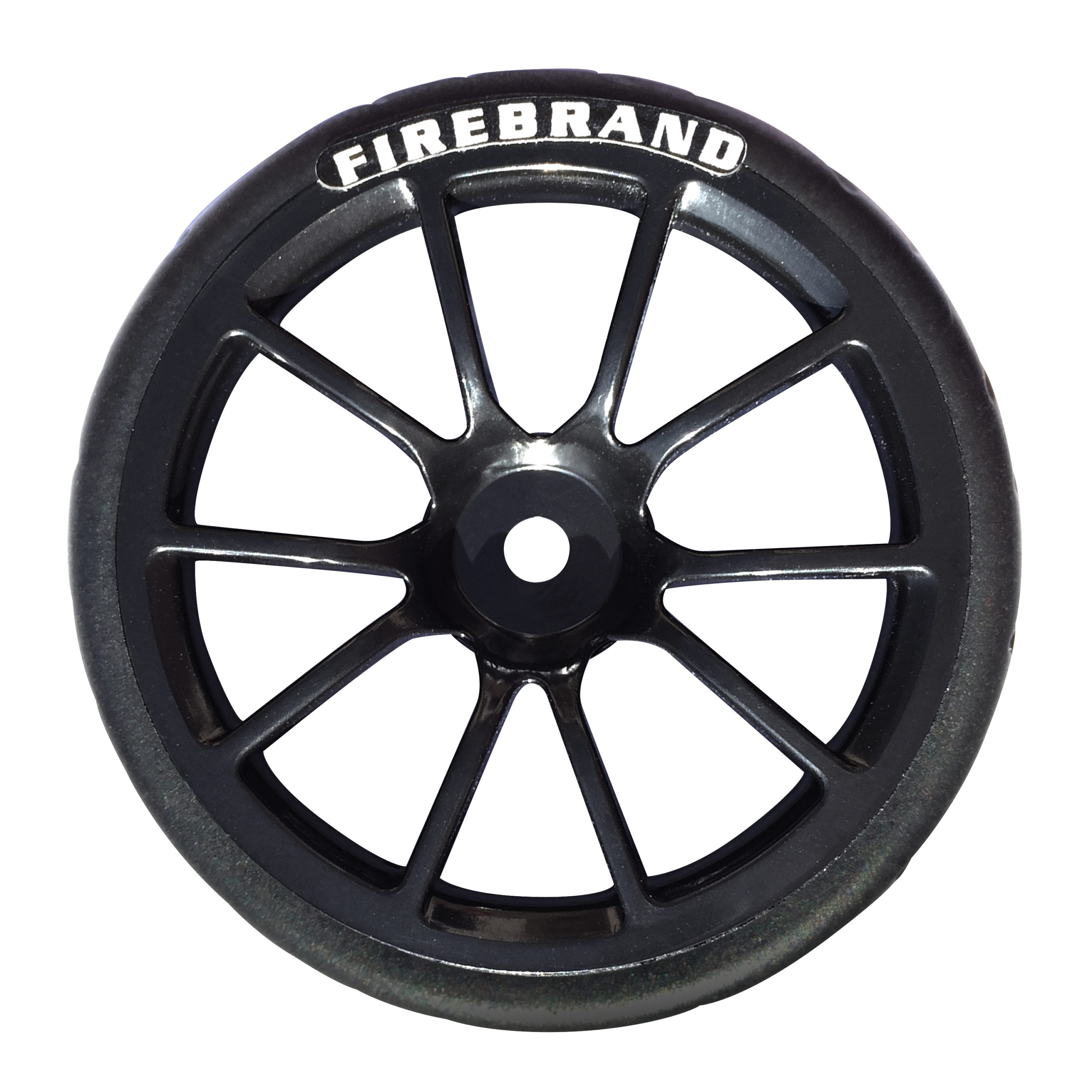 ON-ROAD Race Wheels in Galaxy Black with ENFORCER ST 1: 8 SCALE FireBrand RC • KING-PIN Set of 4 On-road Race/ Bash STREET TREADS