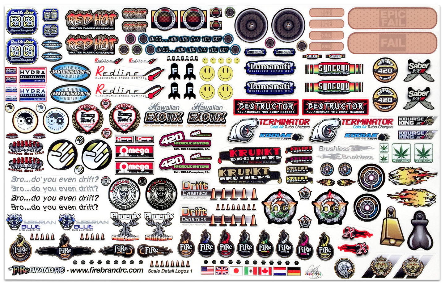 Rc car store stickers decals