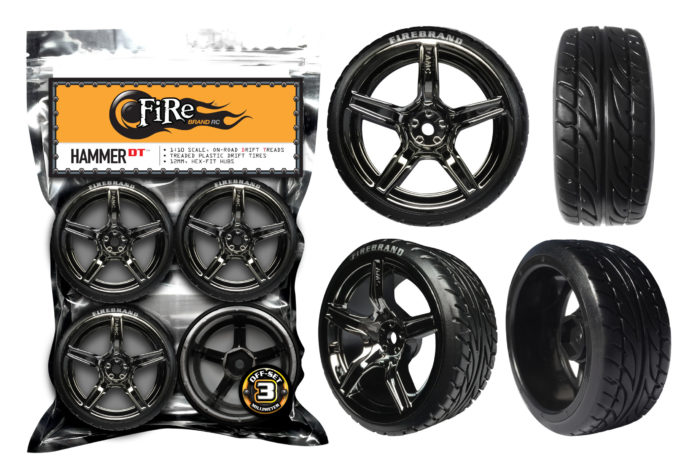 4pcs RC 1/10 Hard Drift Tire Tyre Wheel Rim W5S3NW 6mm Offset10376 6 +Drift Tire 