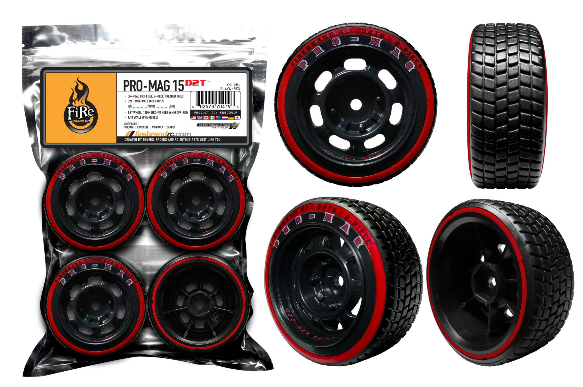 RC Car Wheels Fire Brand RC RC Car Wheels, Tires, Bodies and Parts